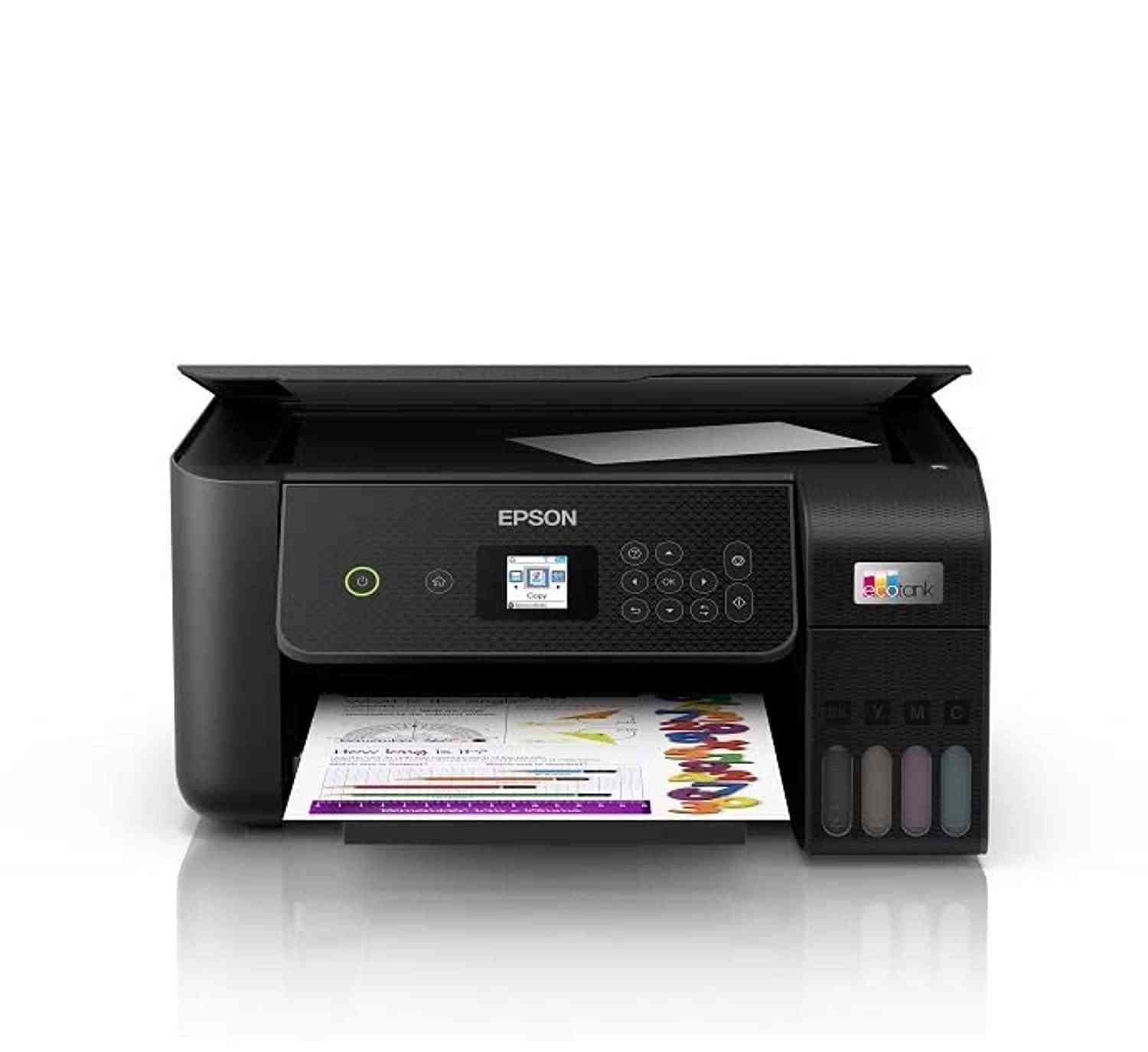 Printer Epson EcoTank L3260 | A4 Wi-Fi & Wi-Fi Direct, Print, Scan & Copy, Multifunction & Colour InkTank Printer with LCD Screen | Cost Per Print 9 Paisa (Black)* & 33 Paisa (Colour)*, (Printer Color:- Black)